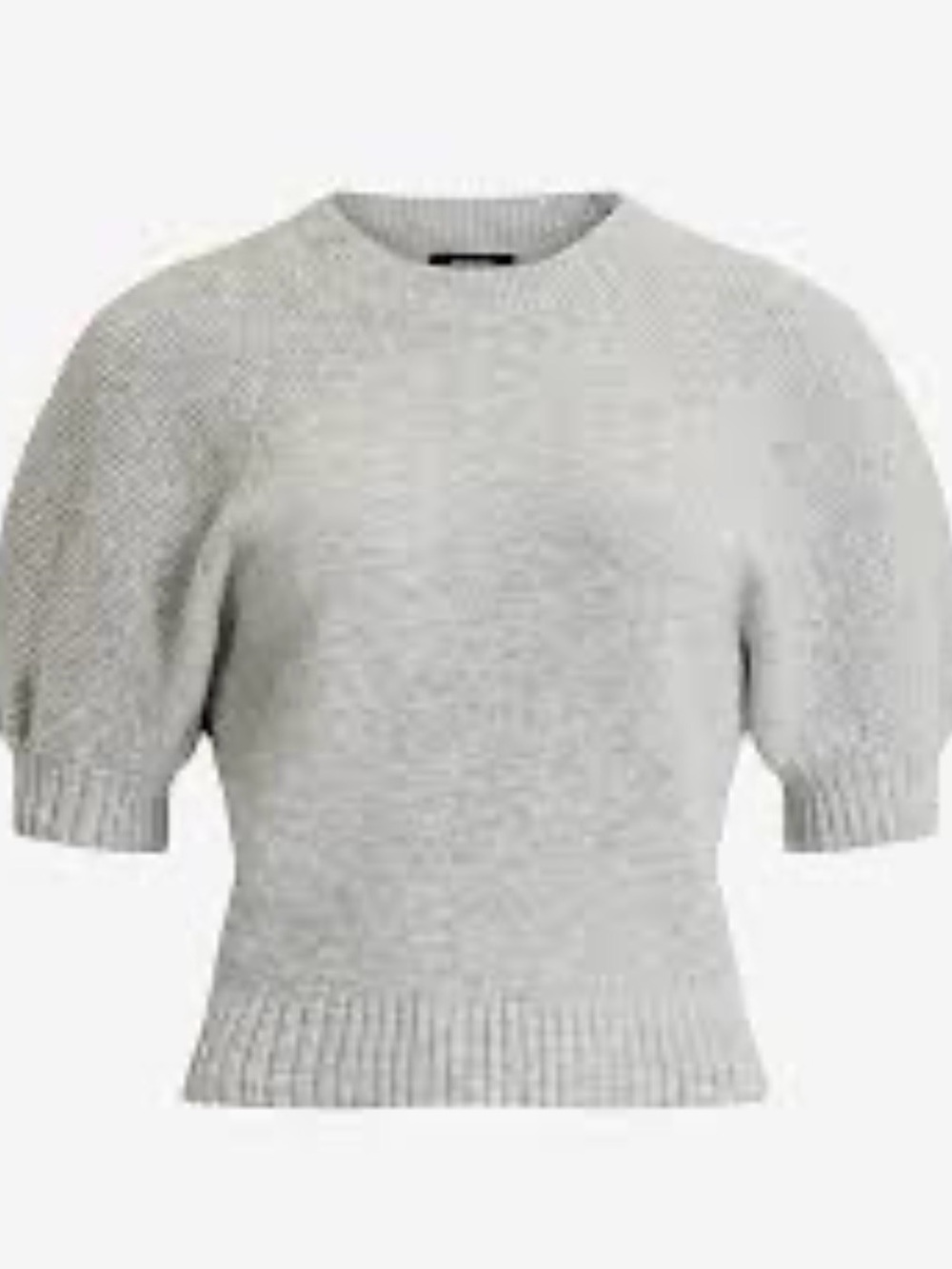 Express Crew Neck Short Puff Sleeve Sweater